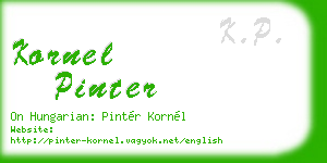 kornel pinter business card