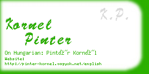 kornel pinter business card